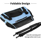 Large Pet Carrier Bag Portable Soft Fabric Folding Dog Cat Travel Bags-black