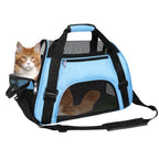Large Pet Carrier Bag Portable Soft Fabric Folding Dog Cat Travel Bags-black